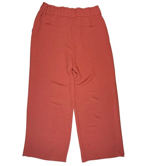 Hilary Radley Coral Pink Wide Leg Pants Women’s M Elastic Waist 29” Inseam - Picture 3 of 7